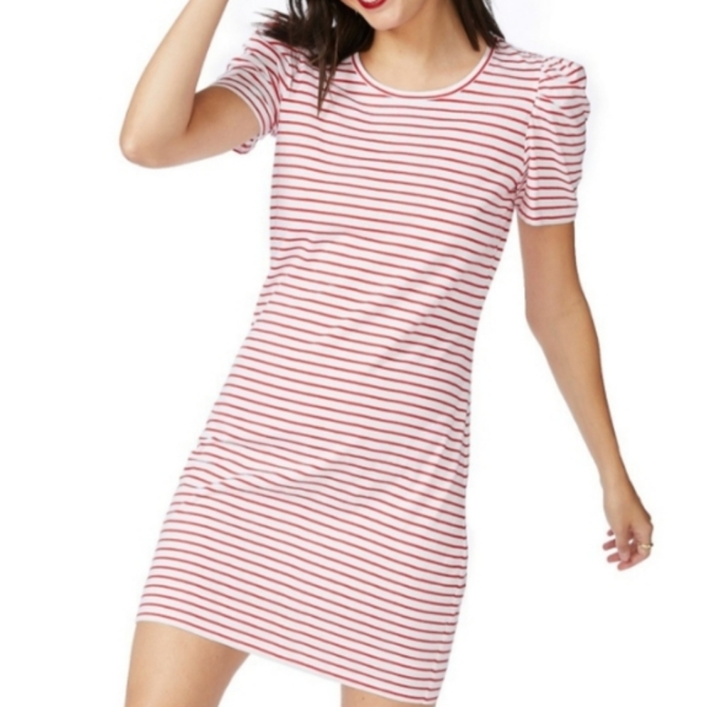 NWT Court & Rowe red Striped dress S USA